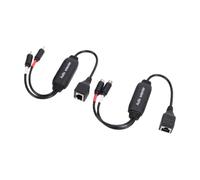 Bewinner Extender RJ45 per Cavo CAT5 CAT5e CAT6 Distanza di Trasferimento 500 M, Extender Stereo con Trasferimento Bidirezionale, Cavo di Prolunga Plug and Play a Lungo Raggio per AV