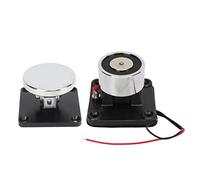 Bewinner Fermaporta Elettromagnetico Tagliafuoco a Parete, Antifumo Normalmente Aperto per Porte in Vetro, di Aspirazione 80 Kg DC24V Barriera Antifumo per Fuga di Emergenza con Pulsante di Rilascio