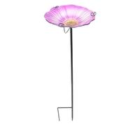 Bewinner Fontana Solare per Uccelli con Palo, Design in Ghisa Resistente, Pannello Solare Efficiente, Decorazione Esterna Che Dissipa Il Calore per Giardino, Patio, Balcone, Attira Gli