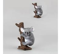 Bewinner Giocattolo Modello Animale Koala Realistico, Giocattolo per Bambini in Plastica Sicuro per la Decorazione della Camera, Statua Animale di Simulazione Realistica con Pose Multiple (koala che