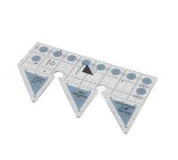 Bewinner Griglie per Righello in Acrilico Trasparente Righello per Trapuntatura a Doppia Striscia da 45/60/90 Gradi Guida per il Taglio di un Quarto di Triangolo Antiscivolo per Cucito, Modello di