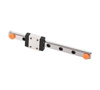 Bewinner Guida Lineare MGN7C-100-1R Guida di Movimento Lineare in Acciaio con Cuscinetti con Blocco Carrello, Mini Blocco di Scorrimento Autocentrante da 100 Mm per Macchina CNC