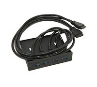 Bewinner Hub del Pannello Frontale da 3,5 Pollici con 4 Porte USB 3.0, Supporto Hot Plug, Slot USB Multipli Interni da USB 3.0 a 19 Pin, Adatto a Case per Computer PC da 3,5 Pollici, per