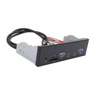 Bewinner Hub Pannello Frontale USB 3.2 GEN1 da 5,25 Pollici, 2 Porte USB 2 Porte di Tipo C Jack per Cuffie Pannello Alloggiamento unità Ottica con Chip GL3523, per Sistemi XP 7 8 10 11