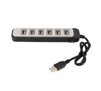 Bewinner Hub USB, Splitter Hub USB Portatile a 7 Porte, Hub USB con Trasmissione Ad Alta velocità per Lavoro di Intrattenimento su PC Laptop, Splitter Hub Dati USB per e OS X