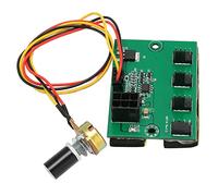 Bewinner Hub Ventola PC 4Pin, 4 12V PWM Regolatore velocità Ventola di Raffreddamento per Ventola 4Pin, 3Pin, 2Pin, Hub PWM Ventola 4Pin 1 Manopola Hub Ventola Telaio PC per Case