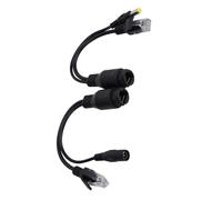 Bewinner Iniettore Splitter Cavo Adattatore POE Passivo 12V, Splitter POE Impermeabile per Telecamera IP, Punto di Accesso Wireless - Plug & Play, Trasmissione 0-40 M, Bianco (BLACK)