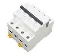 Bewinner Interruttore Automatico Miniaturizzato 4P 20A 400 V CA, Interruttore Automatico Ritardante di PA66 con Protezione da Cortocircuito, IEC60898-1 per Scatola di Distribuzione di Edifici (6A)
