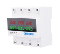 Bewinner Interruttore di Trasferimento Automatico 63A 4P 3PH, Protezione da Sovracorrente, Sovratensione e Sottotensione Regolabile ATS con Display a LED, Interruttore Automatico per Alimentazione
