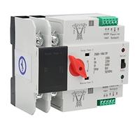 Bewinner Interruttore di Trasferimento Automatico A Doppia Alimentazione 100 A 2P 220 V, Controller Ininterrotto A 2 Vie ATS CB Livello Conversione 0,05 S, Funzionamento Manuale Automatico per