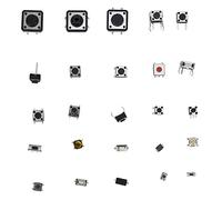 Bewinner Interruttori a Pulsante Tattili Kit Assortimento di 25 Valori 250 Pezzi, Microinterruttori Tattili Momentanei 12V 50mA per Giocattoli Elettronici di Controllo Remoto Progetti Fai da Te (250