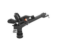 Bewinner Irrigatore a Impulso G 1-1/2 ABS, Braccio Oscillante Regolabile, | Irrigatore per irrigazione ruotabile con doppio ugello per prato da giardino, lungo raggio, terreno agricolo