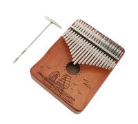 Bewinner Kalimba 21 Tasti Thumb Piano, Kit di Strumenti Portatili in Mogano e Metallo con Note in Rilievo, Include Libro di Canzoni, Protezioni per le e Borsa per il Trasporto (Tipo 1)