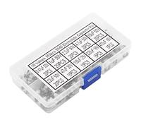 Bewinner Kit Assortimento Condensatori Elettrolitici in Alluminio SMD 165Pz | Design a montaggio superficiale, 10 intervalli di valori, miscelazione 0,47 uF 470 uF, ampio voltaggio 50 V 16 V, scatola