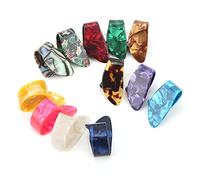 Bewinner Kit di Plettri per Chitarra Set di Plettri per Dita in Celluloide Colorati per Suonare Strumenti, Allevia il Dolore Alle Dita per Chitarristi 12 Pezzi per Chitarristi/bassisti