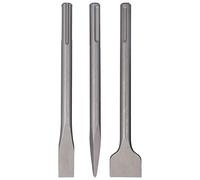 Bewinner Kit di Scalpelli per Scaglie in Acciaio Al Carbonio da 3 Pezzi per Lavori di Piastrelle in Calcestruzzo, Punte da Trapano a Percussione a Punta Piatta, Compatibili con, Scalpelli