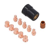 Bewinner Kit di Tazze per Ugelli per Elettrodi per Taglierina Al da 12 Pezzi, Include Anello di Turbolenza per Coperchio Protettivo per Elettrodi per Ugelli, Compatibile con la Torcia Al CB50