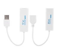 Bewinner Kit Prolunga USB 2.0, Adattatore Cavo di Prolunga Ethernet da 200 M (656 piedi) con RJ45, Supporta Mouse/tastiera/stampante/scanner USB, Include Trasmettitore e Ricevitore