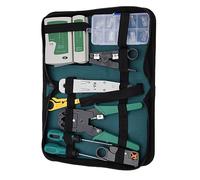 Bewinner Kit Tester per Cavi di Rete LAN, Set di Strumenti di Crimpatura RJ45 RJ11 11 in 1 con Spelafili, Strumento di Punzonatura, Cacciaviti e Connettori per la Manutenzione della Rete