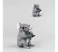 Bewinner Koala Modello Animale Giocattolo Simulazione Realistica per Bambini Decorazione della Stanza dei Bambini Materiale Plastico Sicuro varietà Opzioni Colorate (Koala Che abbraccia Le Foglie)