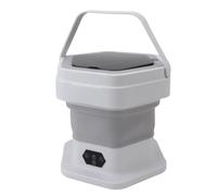 Bewinner Lavatrice Portatile da 8 Litri, Mini Lavatrice da Viaggio con Cestello Rotante, Lavatrice Pieghevole Multifunzionale per Biancheria Intima, Calzini, Vestiti per Bambini (GRAY)