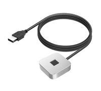 Bewinner Lettore di Impronte Digitali USB per PC Portatile 10 11, Lettore di Impronte Digitali Biometrico a Corrispondenza Rapida a 360 Gradi, Scanner Portatile USB per Registratore di (SILVER)