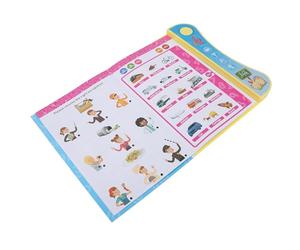 Bewinner Libro Sonoro Interattivo per l'apprendimento dell'inglese per Bambini - Libro Educativo Parlante Che Migliora il Vocabolario, Sviluppa il Pensiero Logico, Design Portatile per i Viaggi