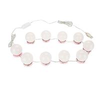 Bewinner Luci per Trucco LED, 20PCS Lampadine a LED per Specchio Trucco, Kit Luci per Specchio Vanità LED 10W per Tavolo Toeletta Luci Regolabili per Luminosità Specchio USB