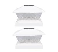 Bewinner Luci Solari per Paletto 2 Pezzi LED, Bianco Caldo e Bianco