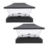 Bewinner Luci Solari per Paletto 2 Pezzi LED, Bianco Caldo e Bianco