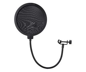 Bewinner Maschera con Filtro Pop per Microfono Professionale, Cappuccio Spray con Filtro Pop-up da 15,5 Cm di Diametro per Studio di Registrazione, Schermante per Microfono a Doppio Strato con
