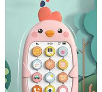 Bewinner Massaggiagengive per Telefono Musicale per Bambini a Forma di Cartone Animato, Giocattoli per Telefono per Bambini in Gomma Morbida per di 1-3 Anni, Materiale ABS Rispettoso Dell'ambiente