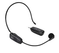 Bewinner Microfonico con Cuffia Wireless 2.4G, Trasmettitore e Ricevitore Portatile con Portata di 40 M, Accoppiamento Automatico per Insegnamento, Guida Turistica, Conferenza, Discorso