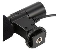 Bewinner Microfono a Condensatore Portatile per Videocamera, Microfono Leggero Unidirezionale a Fucile con Protezione Antivento, Spina da 3,5 Mm, Durata della Batteria 800 Ore per Registrazione
