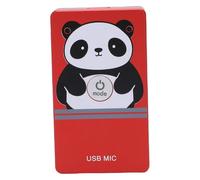 Bewinner Microfono Cancellata del Rumore USB con Supporto Magnetico, 2 Canali 192kHz per Streaming, Gioco, Registrazione su PC, Pickup Audio Omnidirezionale a 360 ° (Rosso cinese)
