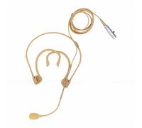 Bewinner Microfono con Cuffia con Doppio Gancio per L'orecchio, Microfono Omnidirezionale con Cavo XLR a 3 Pin e Antivento per Wireless Trasmettitore Body Pack DJ MC Cantanti