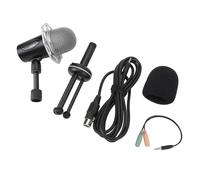 Bewinner Microfono Dinamico per Gaming, Streaming, Videoconferenze - Plug & Play con 3 modalità di Prelievo, Scheda Audio Integrata, Indicatore LED, Supporto Staccabile, Rotazione a 360°