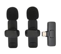 Bewinner Microfono Lavalier Wireless, Cancellazione del Rumore di Prelievo Surround a Lungo Raggio 360 Gradi Mic Wireless Lapel Mic per lo Spettacolo Dal Vivo per Vlog Short Video (K9 Type-C)