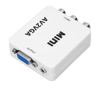 Bewinner Mini Convertitore Video HD 1080P, Adattatore da AV a VGA con Cavo Dati, Convertitore Video da Computer a TV Plug and Play per Monitor, Proiettore