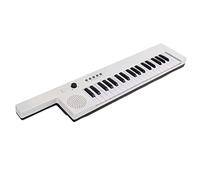 Bewinner Mini Keytar per Organo Elettronico per Chitarra Portatile a 37 Tasti con Polifonia a 32 Note per Strumenti Musicali per L'educazione dei Principianti (BF-3755 bianco)