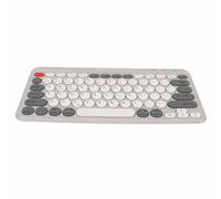 Bewinner Mini Tastiera Wireless2.4G Dual Mode Compatta con Copritasti Rotondi per, IOS (WHITE)