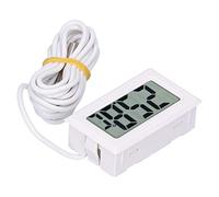 Bewinner Mini Termometro Digitale Display LCD Misurazione della Temperatura Cablata -50-110 ℃ Termometro Elettronico ABS per Letture Accurate (WHITE)