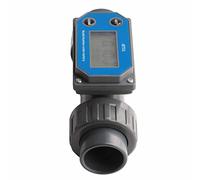 Bewinner Misuratore di Portata per Acqua con Display Digitale, Risposta Sensibile Ad Alta Precisione, per Irrigazione di Terreni Agricoli, Misuratore di Portata per Liquidi UPVC 10-150 L/min con