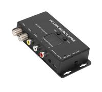 Bewinner Modulatore UHF TV LINK Convertitore AV a RF Estensore IR con Visualizzazione Canale, Uscita Audio Video Regolabile Opzionale PAL per Set-top Box CATV, USB 5V 1W 50Hz 38KHz/56KHz