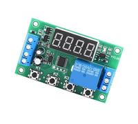 Bewinner Modulo relè Timer Regolabile con Display LED 12V, Interruttore di Controllo Automazione Digitale 24 Funzioni 0,01 S-999 Min 5 A (12V)