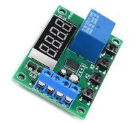 Bewinner Modulo relè Timer Regolabile con Display LED 12V, Interruttore di Controllo Automazione Digitale 24 Funzioni 0,01 S-999 Min 5 A (5V)