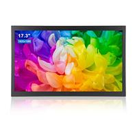 Bewinner Monitor Portatile 17.3 Pollici, 1920x1080 Full HD Monitor Schermo Esterno con HDMI VGA AV USB, Touchscreen TFT Monitor Industriale in Metallo per PC, CCTV, PC Portatile