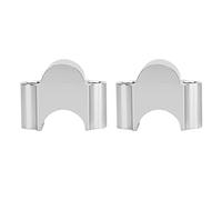 Bewinner Morsetto di Montaggio per Riser Manubrio da 28 Mm - Adattatore di Altezza 28 Mm per Moto, ATV, Quad - Adatto Universale per Manubri da (SILVER)