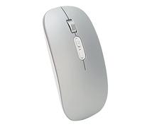 Bewinner Mouse Bluetooth Wireless, Mouse Wireless 2.4G con Mini Ricevitore USB, Mouse Ottico Ergonomico 1600 DPI, Mouse Dual Mode LED Ricaricabile per Tablet Desktop Portatile (Grigio Argento)