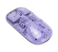 Bewinner Mouse da Gioco Wireless Doppia modalità, Mouse con Illuminazione RGB Trasparente con 2.4G BT5.0, Sensore a 3 velocità, 3000FPS, 400mAh per Ufficio Domestico (PURPLE)